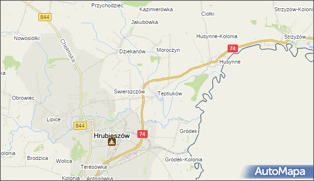 mapa Teptiuków, Teptiuków na mapie Targeo