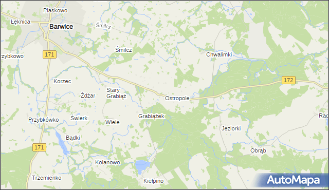 mapa Ostropole, Ostropole na mapie Targeo