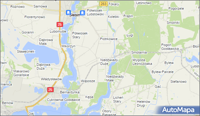 mapa Niedźwiady Duże, Niedźwiady Duże na mapie Targeo