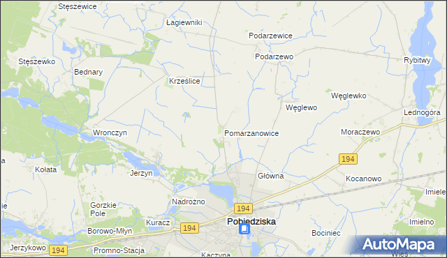 mapa Pomarzanowice, Pomarzanowice na mapie Targeo