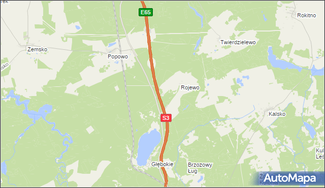 mapa Porąbka gmina Międzyrzecz, Porąbka gmina Międzyrzecz na mapie Targeo