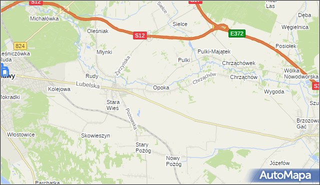 mapa Witowice gmina Końskowola, Witowice gmina Końskowola na mapie Targeo