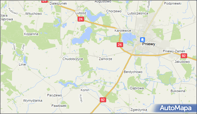 mapa Zamorze, Zamorze na mapie Targeo