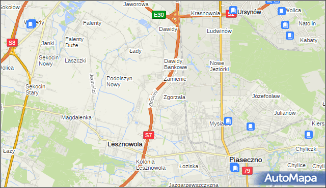 mapa Zgorzała, Zgorzała na mapie Targeo