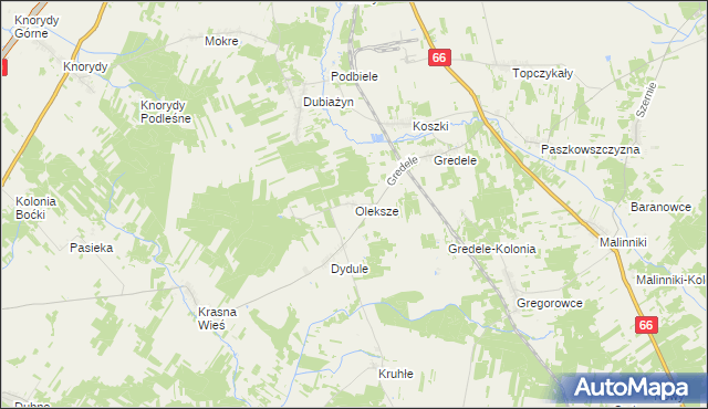 mapa Oleksze, Oleksze na mapie Targeo
