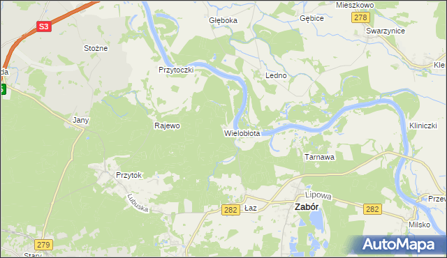 mapa Wielobłota, Wielobłota na mapie Targeo