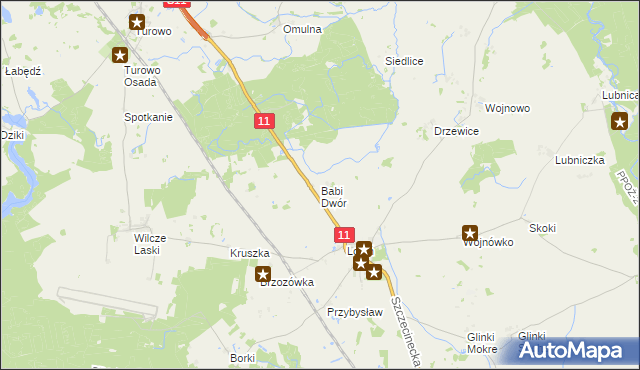 mapa Babi Dwór, Babi Dwór na mapie Targeo