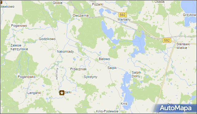 mapa Bałowo, Bałowo na mapie Targeo