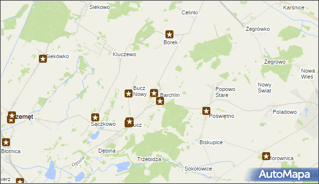 mapa Barchlin, Barchlin na mapie Targeo