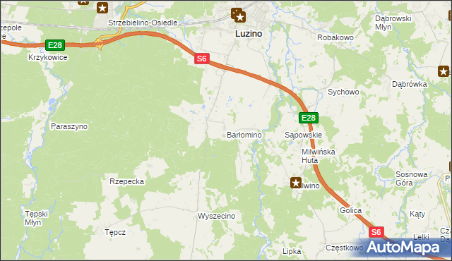 mapa Barłomino, Barłomino na mapie Targeo