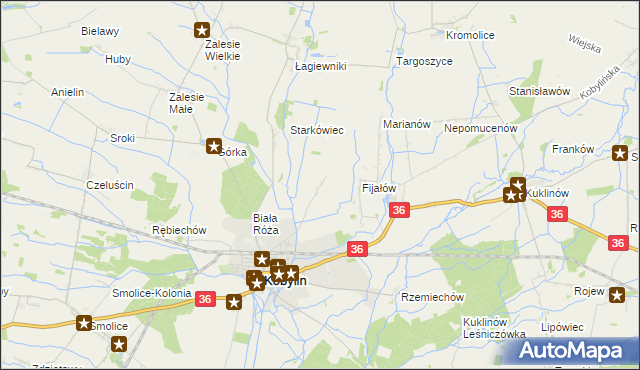 mapa Berdychów, Berdychów na mapie Targeo
