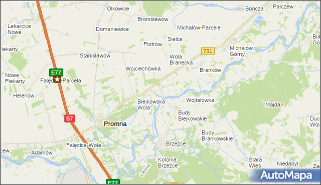 mapa Biejków, Biejków na mapie Targeo