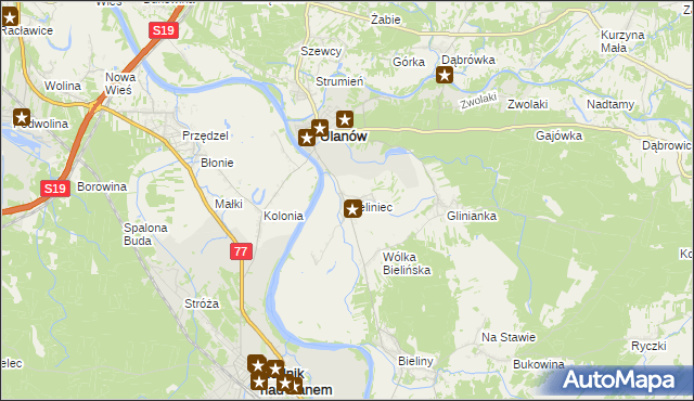 mapa Bieliniec, Bieliniec na mapie Targeo