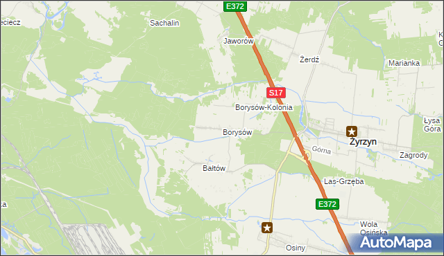 mapa Borysów, Borysów na mapie Targeo