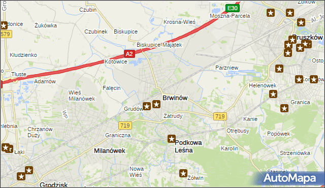 mapa Brwinów, Brwinów na mapie Targeo