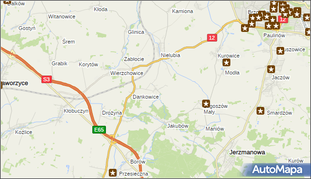 mapa Bukwica gmina Żukowice, Bukwica gmina Żukowice na mapie Targeo