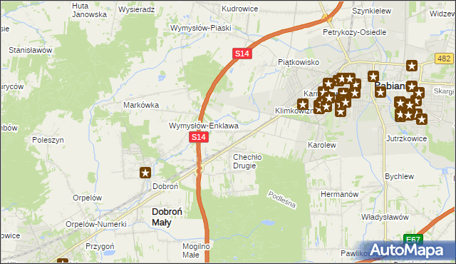 mapa Chechło Pierwsze, Chechło Pierwsze na mapie Targeo