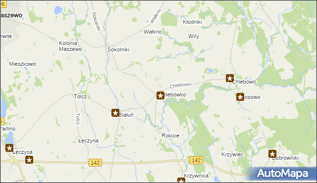 mapa Chlebówko, Chlebówko na mapie Targeo