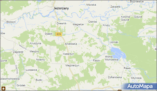 mapa Chudowola gmina Michów, Chudowola gmina Michów na mapie Targeo