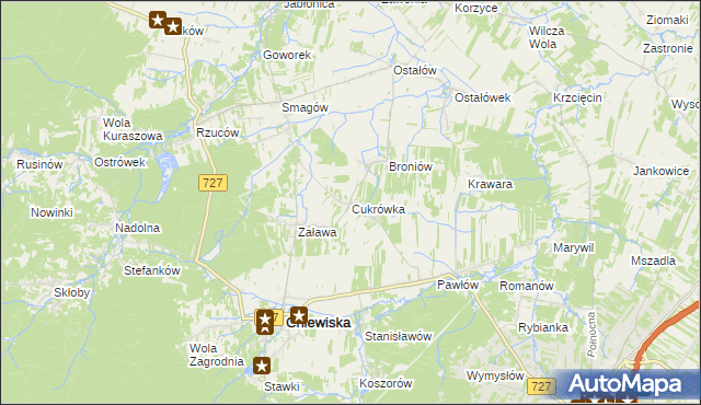 mapa Cukrówka, Cukrówka na mapie Targeo