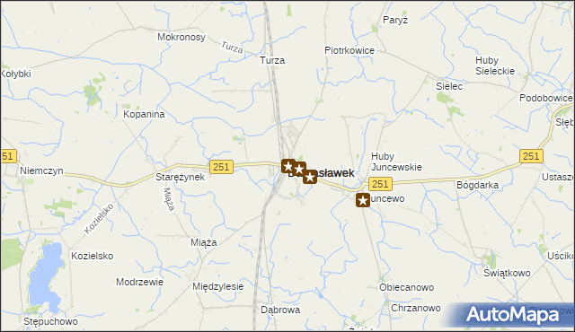 mapa Damasławek, Damasławek na mapie Targeo