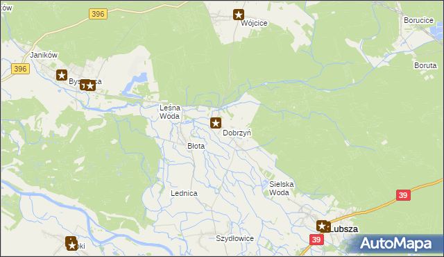 mapa Dobrzyń gmina Lubsza, Dobrzyń gmina Lubsza na mapie Targeo
