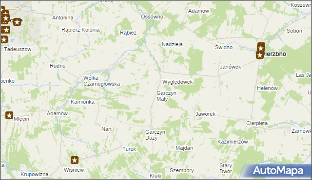 mapa Garczyn Mały, Garczyn Mały na mapie Targeo