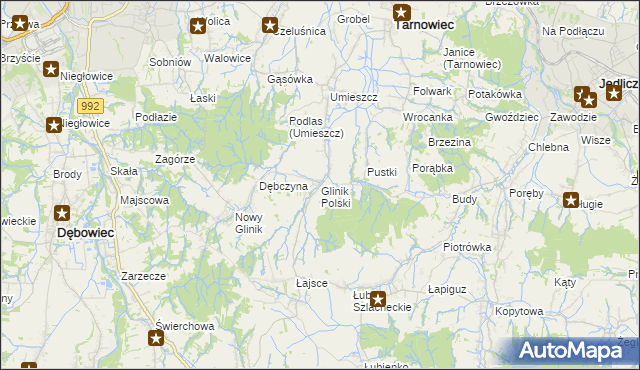 mapa Glinik Polski, Glinik Polski na mapie Targeo