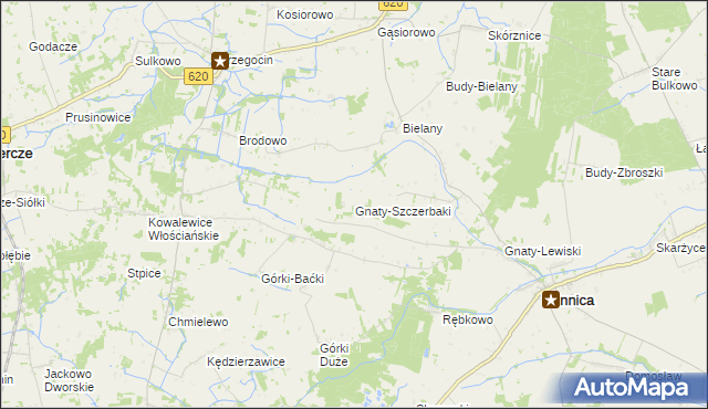 mapa Gnaty-Szczerbaki, Gnaty-Szczerbaki na mapie Targeo
