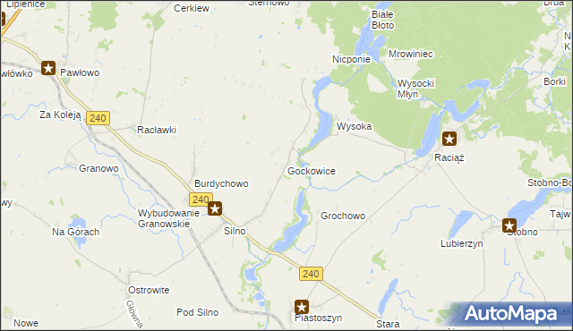 mapa Gockowice, Gockowice na mapie Targeo