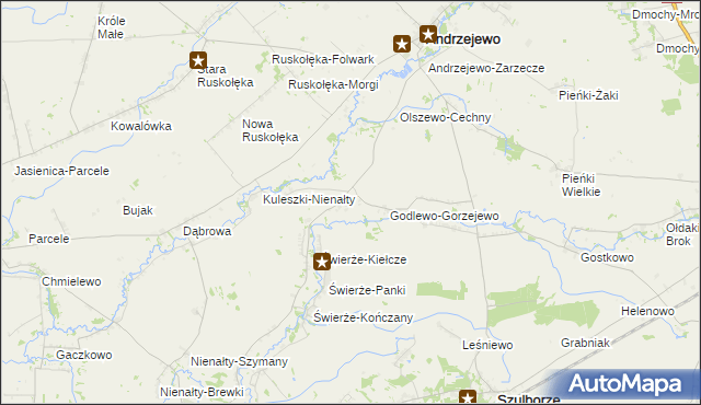 mapa Gołębie-Leśniewo, Gołębie-Leśniewo na mapie Targeo