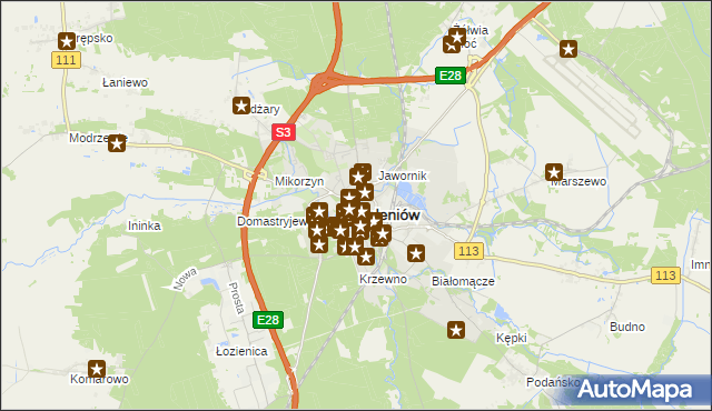 mapa Goleniów, Goleniów na mapie Targeo