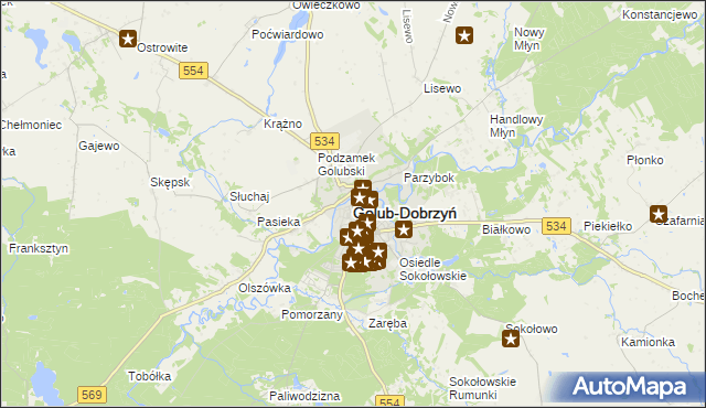 mapa Golub-Dobrzyń, Golub-Dobrzyń na mapie Targeo