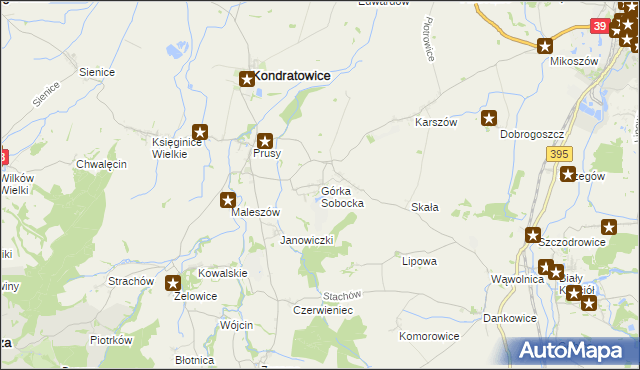 mapa Górka Sobocka, Górka Sobocka na mapie Targeo