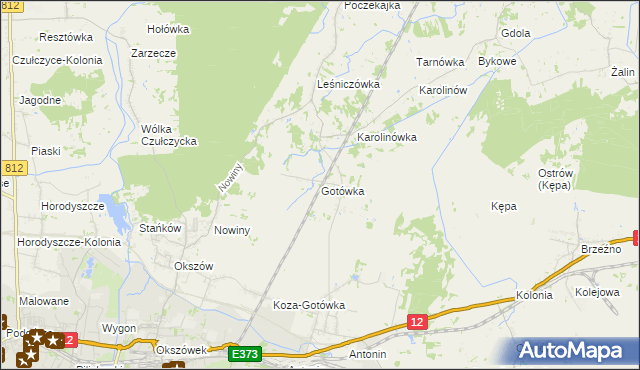 mapa Gotówka, Gotówka na mapie Targeo