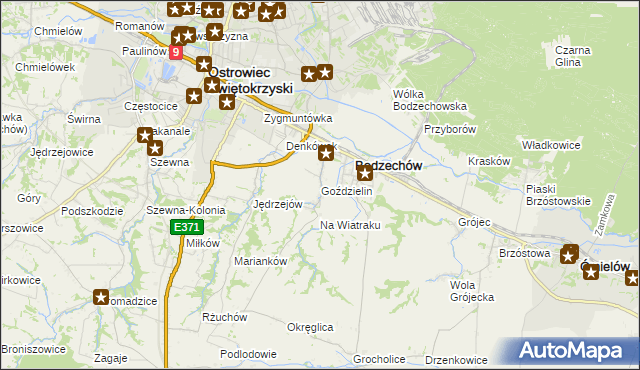 mapa Goździelin, Goździelin na mapie Targeo