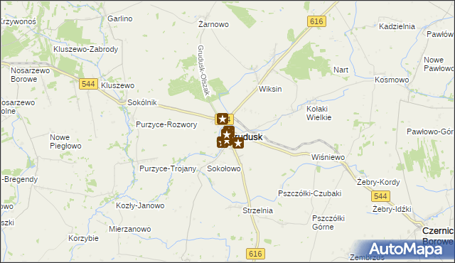 mapa Grudusk, Grudusk na mapie Targeo
