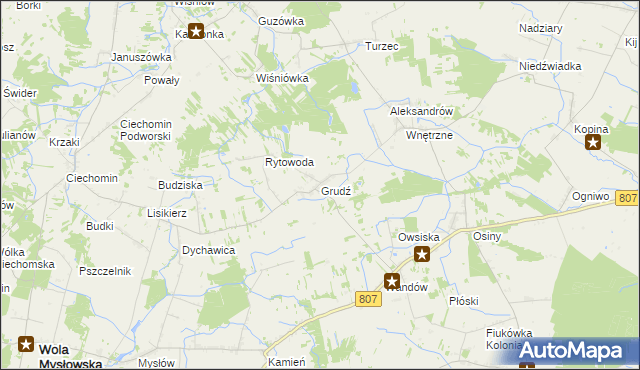 mapa Grudź, Grudź na mapie Targeo