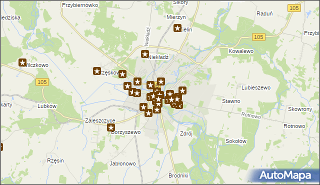 mapa Gryfice, Gryfice na mapie Targeo