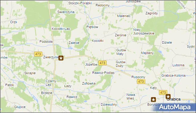 mapa Helenów gmina Drużbice, Helenów gmina Drużbice na mapie Targeo