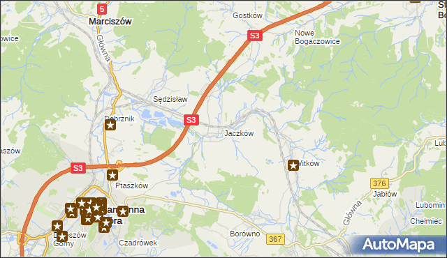 mapa Jaczków, Jaczków na mapie Targeo
