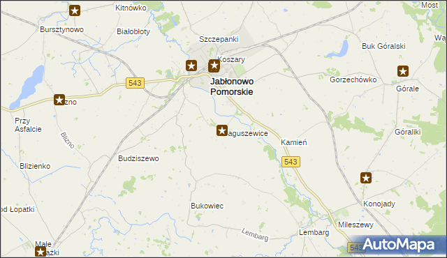 mapa Jaguszewice, Jaguszewice na mapie Targeo