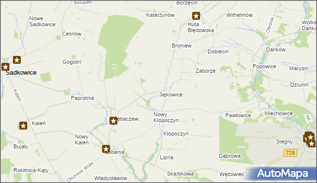 mapa Jajkowice, Jajkowice na mapie Targeo