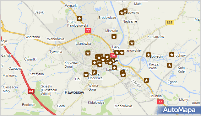 mapa Jarosławia, Jarosław na mapie Targeo
