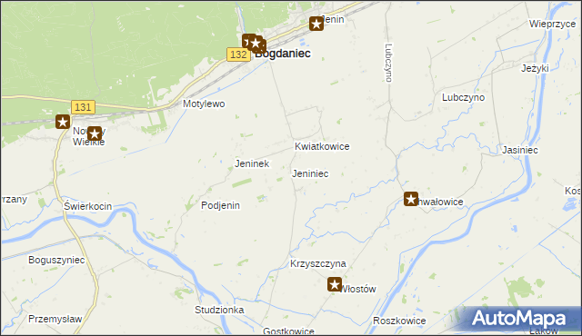 mapa Jeniniec, Jeniniec na mapie Targeo