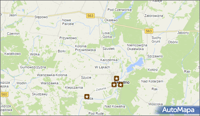 mapa Karczemka gmina Skrwilno, Karczemka gmina Skrwilno na mapie Targeo