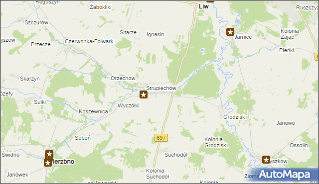 mapa Karczewiec, Karczewiec na mapie Targeo