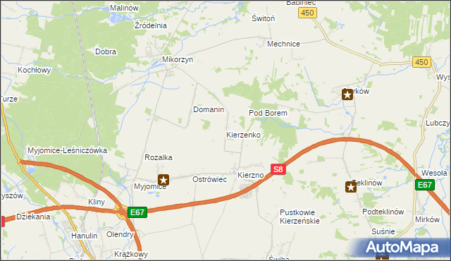 mapa Kierzenko, Kierzenko na mapie Targeo