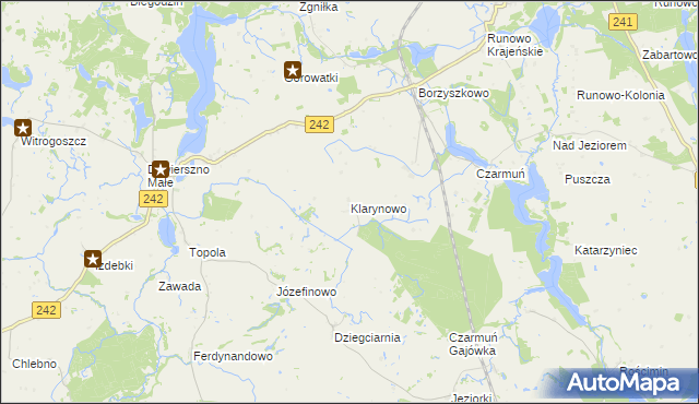 mapa Klarynowo, Klarynowo na mapie Targeo
