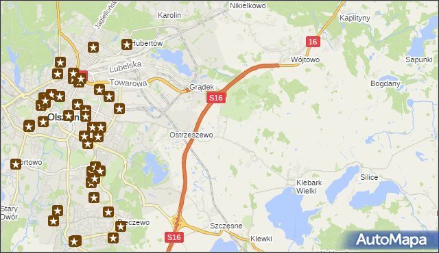 mapa Klebark Mały, Klebark Mały na mapie Targeo